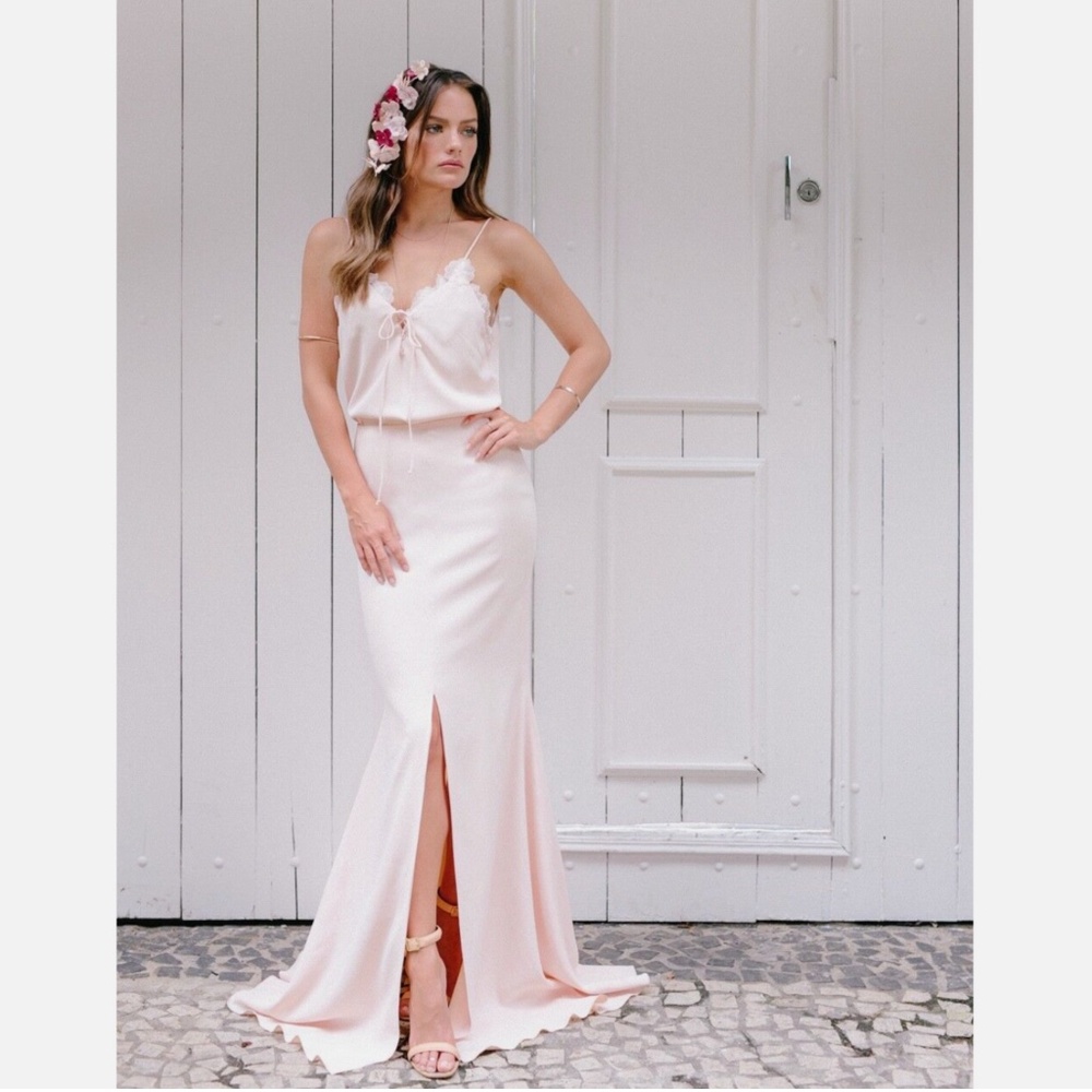Rime Arodaky wedding skirt - blush pink